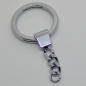 Preview: Schlüsselring SOLO DM 3 cm mit Kette und Ringöse für Charms/Karabineranhänger, ohne Anhänger